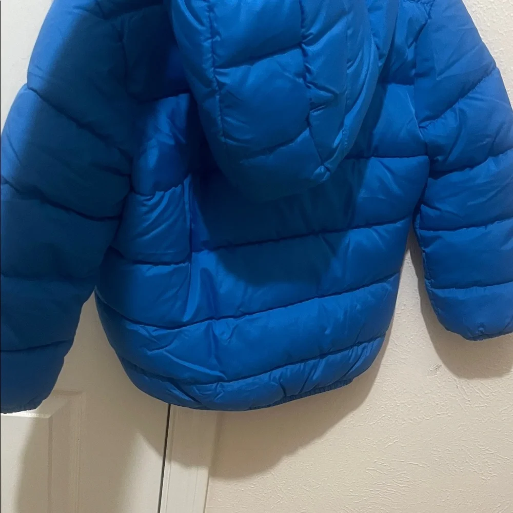 The Children's Place Vibrant Blue Puffer Jacket with hoodie